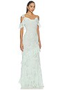 view 2 of 4 MAXIVESTIDO MINT EMBROIDERED GEORGETTE in Green