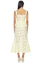 view 3 of 3 VESTIDO MIDI YELLOW LACE PEPLUM MIDI DRESS in Yellow