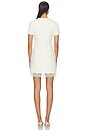 view 3 of 4 Cream Boucle Lace Trim Mini Dress in Cream