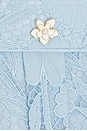 view 4 of 4 Blue Lace Tie Neck Midi Dress in Blue