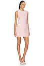 view 2 of 4 Pink Boucle Lace Collar Mini Dress in Pink