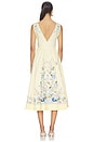 view 3 of 3 Yellow Floral Cotton Midi Dress in Yellow