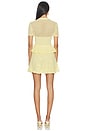 view 3 of 4 Yellow Floral Crochet Mini Dress in Yellow