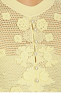 view 4 of 4 Yellow Floral Crochet Mini Dress in Yellow