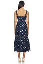 view 3 of 4 Navy Polka Dot Linen Dress in Navy