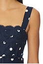 view 4 of 4 Navy Polka Dot Linen Dress in Navy
