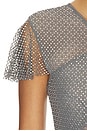 view 5 of 4 Grey Rhinestone Fishnet Maxi Dress in Grey