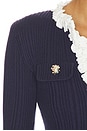 view 5 of 5 Navy Flower Rib Knit Mini Dress in Navy