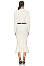 view 3 of 3 Cream Knit Denim Insert Midi Dress in Cream