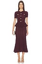 view 1 of 4 VESTIDO MIDI DRESS in Burgundy
