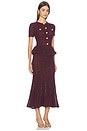 view 2 of 4 VESTIDO MIDI DRESS in Burgundy