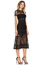 view 2 of 3 VESTIDO MIDI CUT OUT LACE in Black