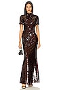 view 1 of 4 Sequin Gown in Brown