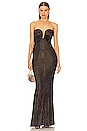 view 1 of 4 Strapless Rhinestone Gown in Brown