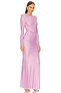 view 2 of 4 Long Sleeve Rhinestone Gown in Pink