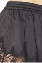 view 6 of 6 Black Satin Lace Shorts in Black