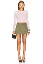view 5 of 6 JUPE-SHORT KHAKI DENIM UTILITY in Green