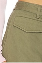 view 6 of 6 JUPE-SHORT KHAKI DENIM UTILITY in Green