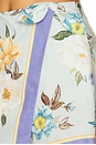 view 6 of 6 Floral Linen Shorts in Blue