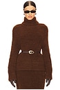view 1 of 5 Fluffy Knit Jumper in Brown