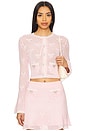 view 1 of 5 Bow Crochet Cardigan in Pink