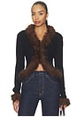 view 1 of 4 JERSEY CARDIGAN in Black
