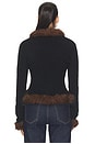 view 3 of 4 JERSEY CARDIGAN in Black