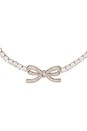 view 2 of 2 Diamante Bow Tennis Choker in Silver