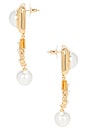 view 2 of 2 Gold Pearl Shell Earrings in Gold