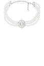view 1 of 3 Crystal Pearl Choker in Pearl