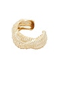 view 1 of 4 Textured Gold Twisted Cuff in Gold