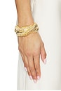 view 4 of 4 Textured Gold Twisted Cuff in Gold