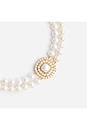 view 2 of 4 COLLIER RAS DU COU GOLD CRYSTAL PEARL CHOKER in Gold