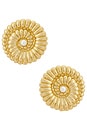 view 1 of 2 Gold Pearl Shell Earrings in Gold