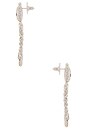 view 2 of 2 Crystal Heart Earrings in Silver