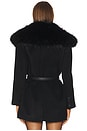 view 4 of 5 Faux Fur Collar Coat in Black
