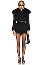 view 5 of 5 Faux Fur Collar Coat in Black