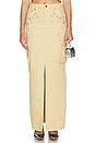 view 1 of 5 Embellished Cargo Maxi Skirt in Beige