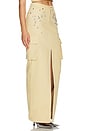 view 2 of 5 Embellished Cargo Maxi Skirt in Beige