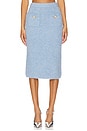 view 1 of 6 Soft Knit Midi Skirt in Blue
