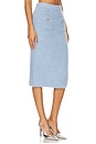 view 2 of 6 Soft Knit Midi Skirt in Blue