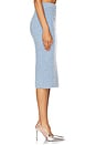 view 3 of 6 Soft Knit Midi Skirt in Blue