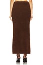 view 4 of 6 Fluffy Knit Midi Skirt in Brown