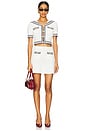 view 5 of 6 Textured Knit Mini Skirt in White