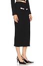 view 2 of 6 Black Textured Knit Midi Skirt in Black