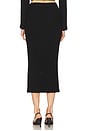 view 4 of 6 Black Textured Knit Midi Skirt in Black