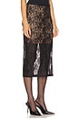 view 2 of 6 Floral Lace Midi Skirt in Black