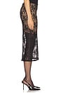 view 3 of 6 Floral Lace Midi Skirt in Black