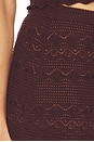view 6 of 6 JUPE COURTE BROWN POINTELLE KNIT in Brown