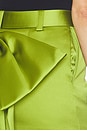 view 8 of 7 Green Satin Bow Mini Skirt in Green